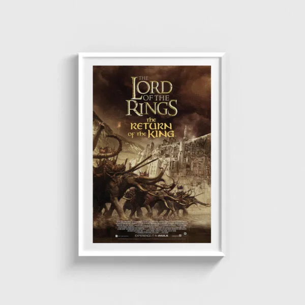 Beyaz çerçeveli The Lord of the Rings: The Return of the King film posteri tablo