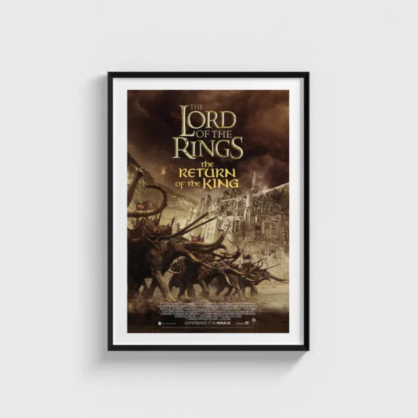 Siyah çerçeveli The Lord of the Rings: The Return of the King film posteri tablo modeli