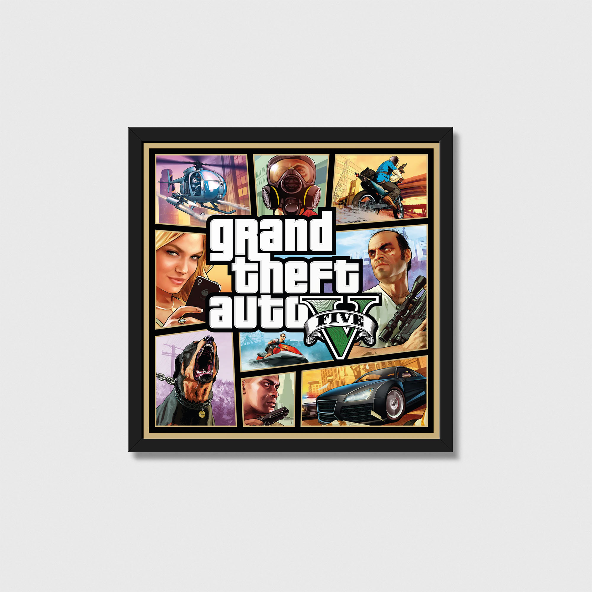 Grand Theft Auto V Oyun Posteri Oyuncu Dekoru Gamer Decor