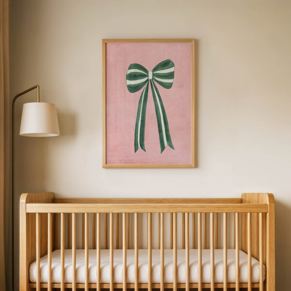Pembe Zeminli Fiyonk Çocuk Odası Duvar Posteri Çerçeveli Tablo Dekorasyon