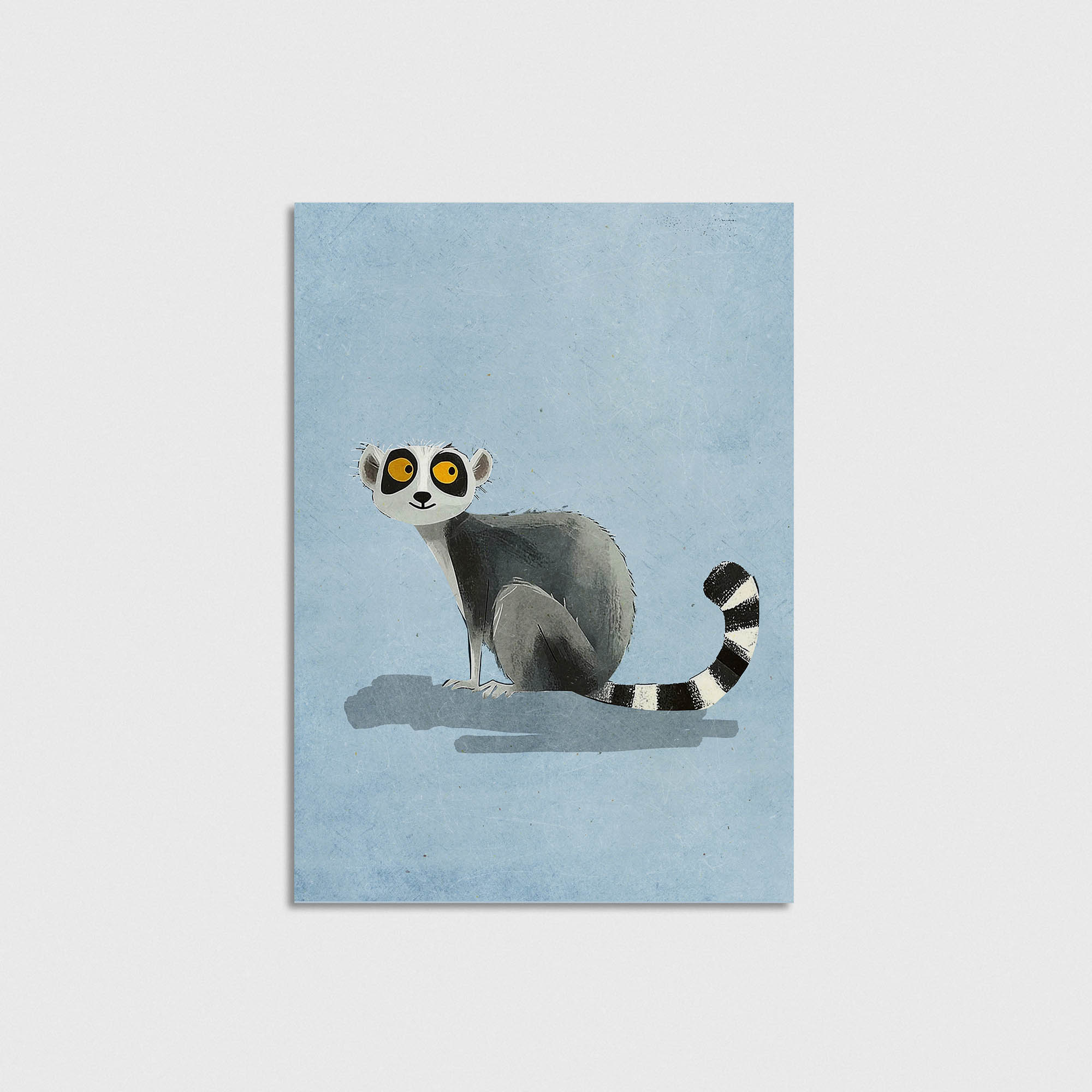 Şaşıran Lemur Çocuk Odası Duvar Posteri Çerçeveli Tablo Dekorasyon - Görsel 5