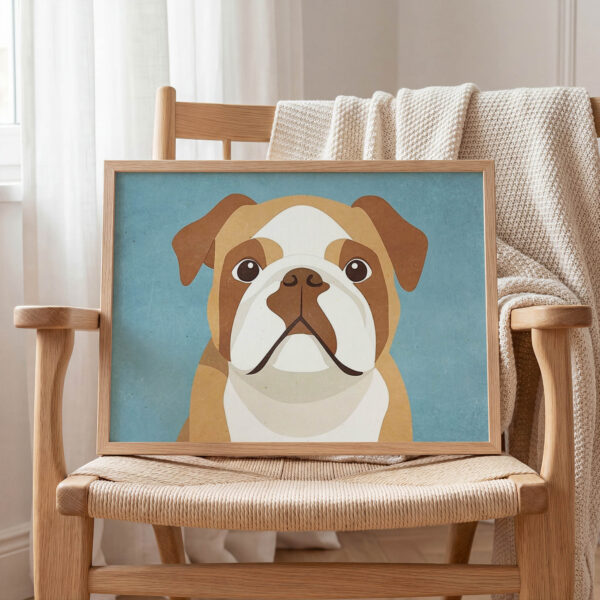 Sevimli Köpek Çocuk Odası Duvar Posteri Çerçeveli Tablo Dekorasyon