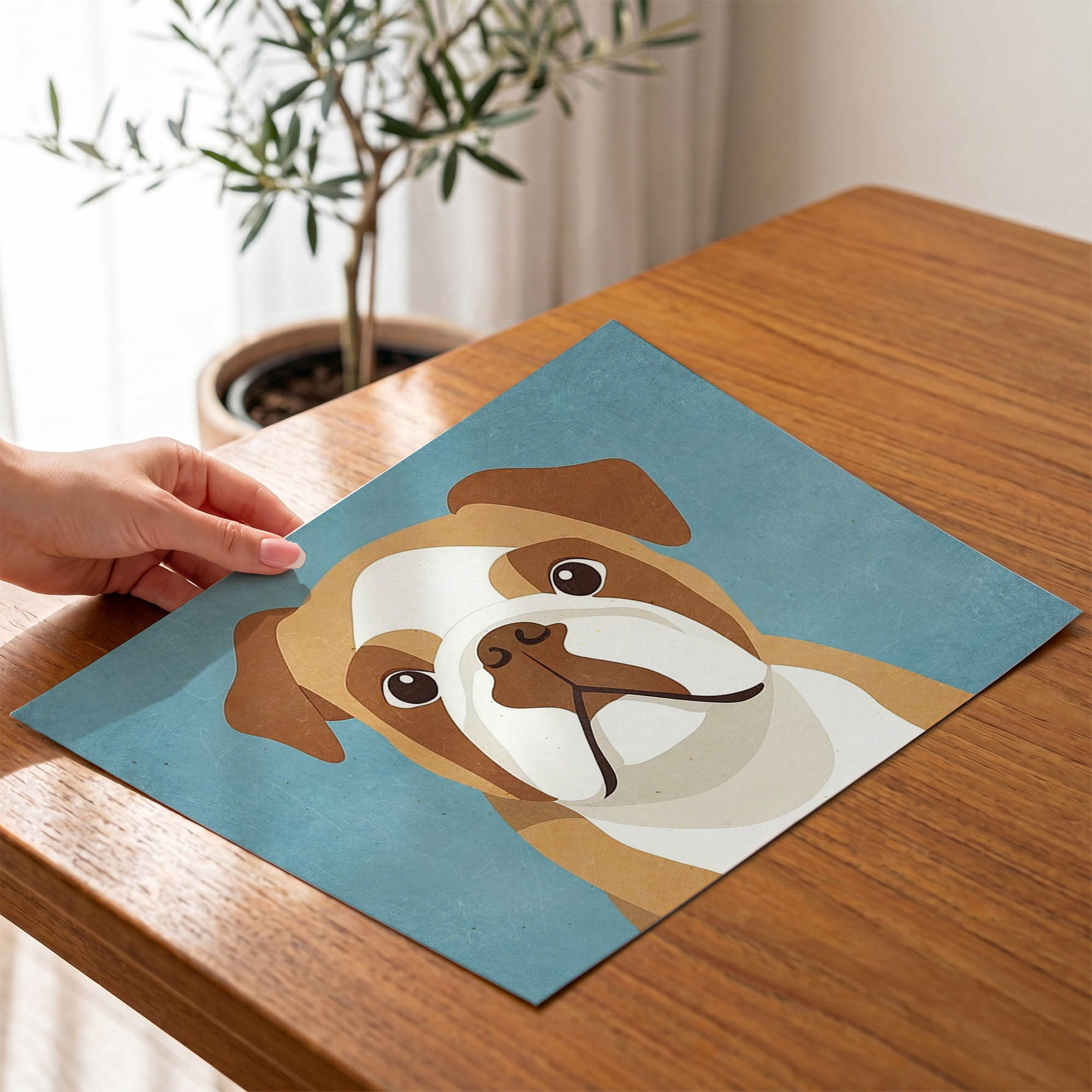 Sevimli Köpek Çocuk Odası Duvar Posteri Çerçeveli Tablo Dekorasyon - Görsel 3