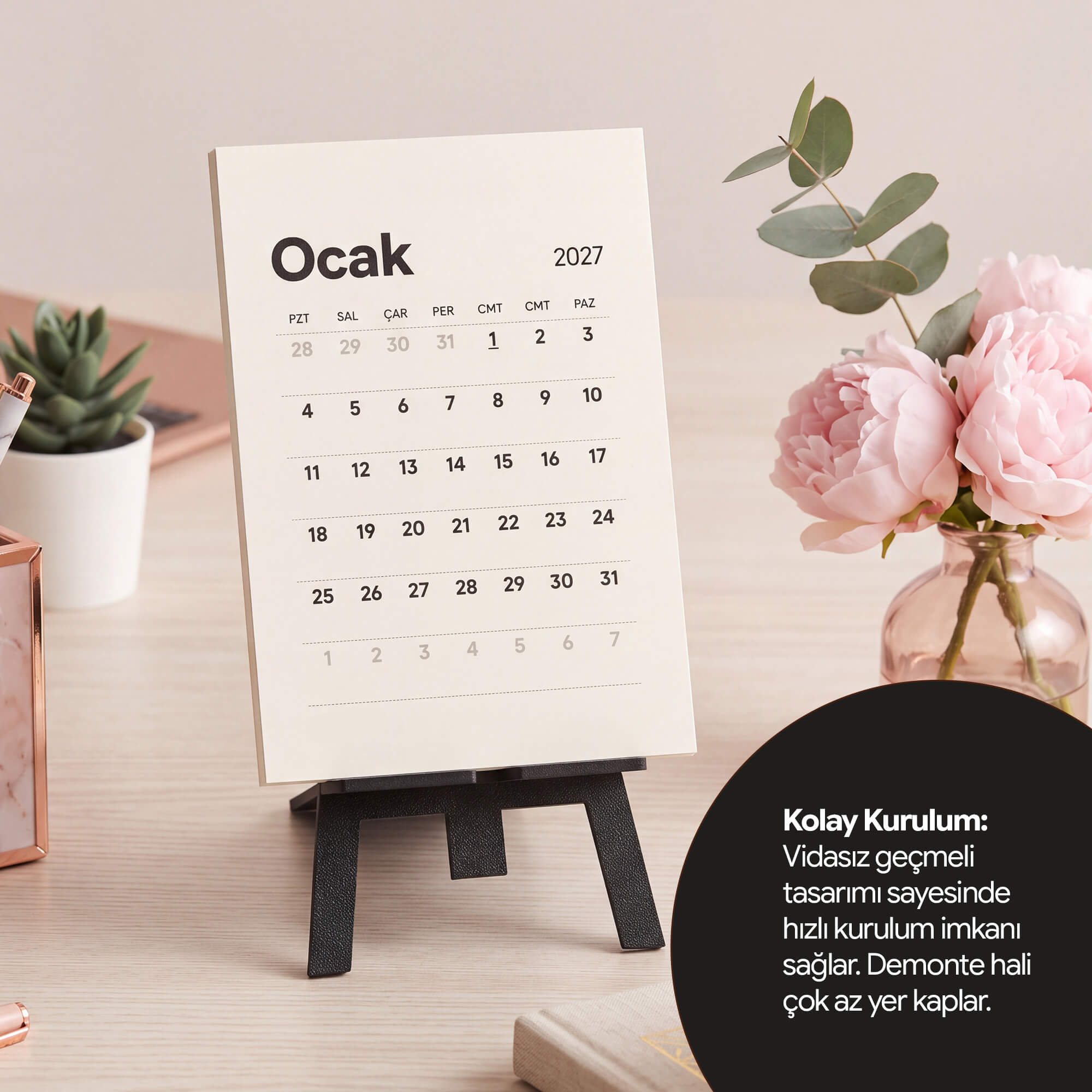 PlanCORE™ Desk Stand - Masa Takvimi Standı - Görsel 2