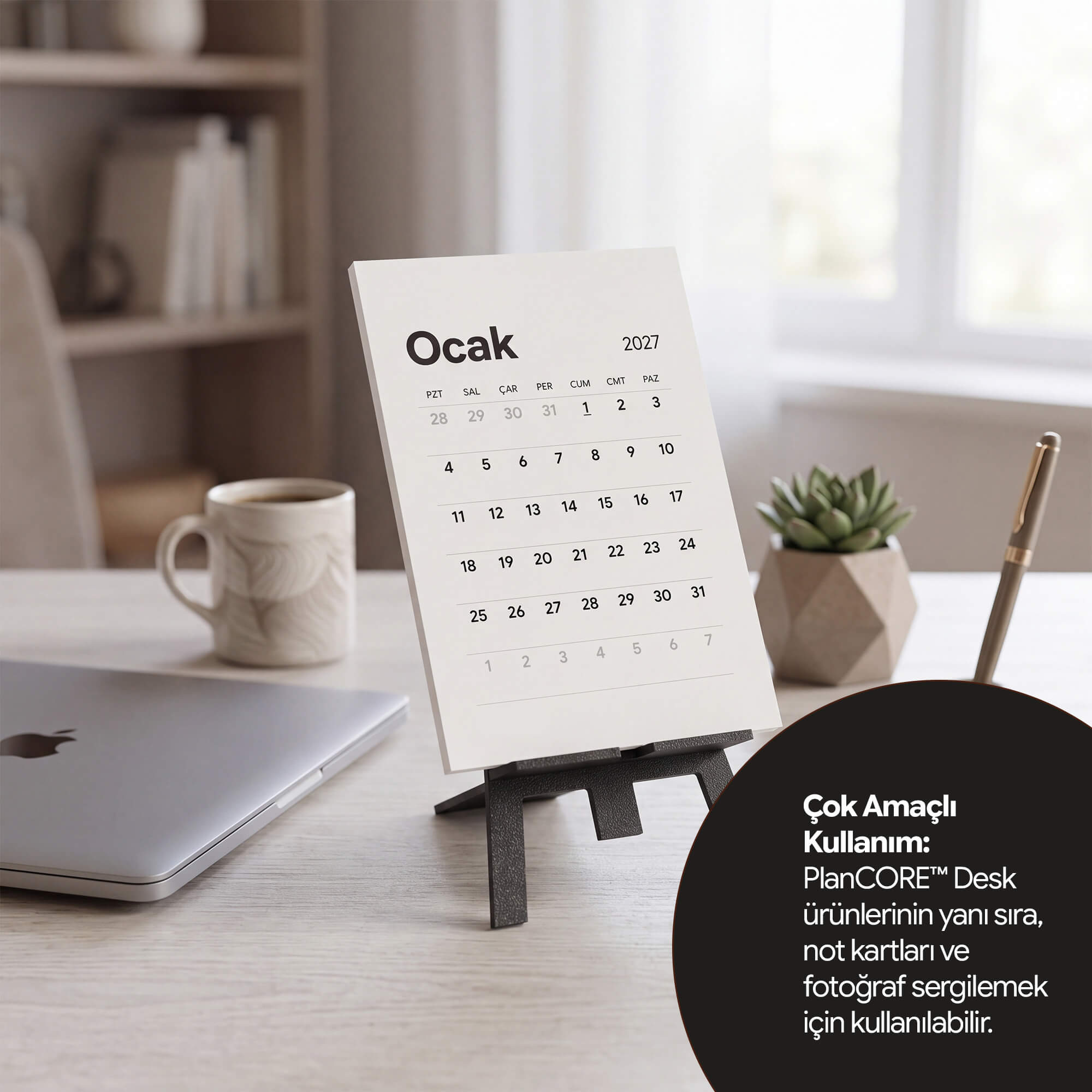 PlanCORE™ Desk Stand - Masa Takvimi Standı - Görsel 4
