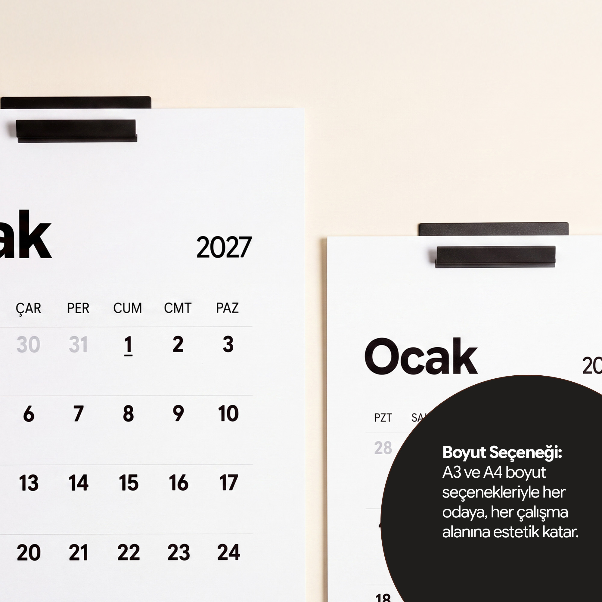 PlanCORE™ Wall Calendar Refill - 2027 Duvar Takvimi Yaprakları - Görsel 4