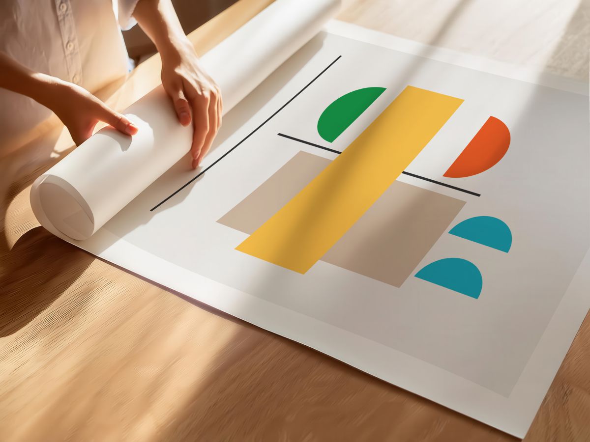 Geometry Rainbow 2, rulo yapılmış çerçevesiz poster