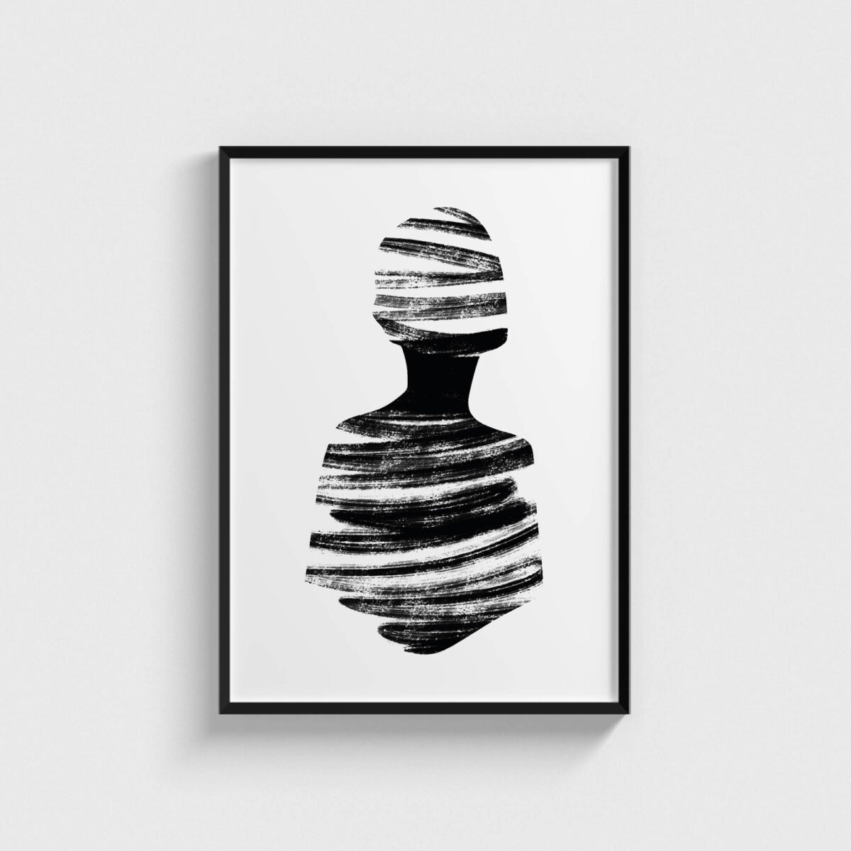 Human v2 modern posteri, siyah çerçeveli tablo