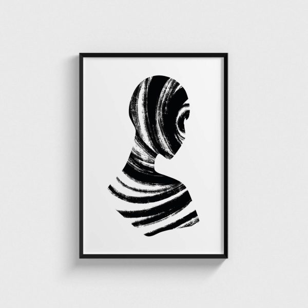 Human v3 modern posteri, siyah çerçeveli tablo