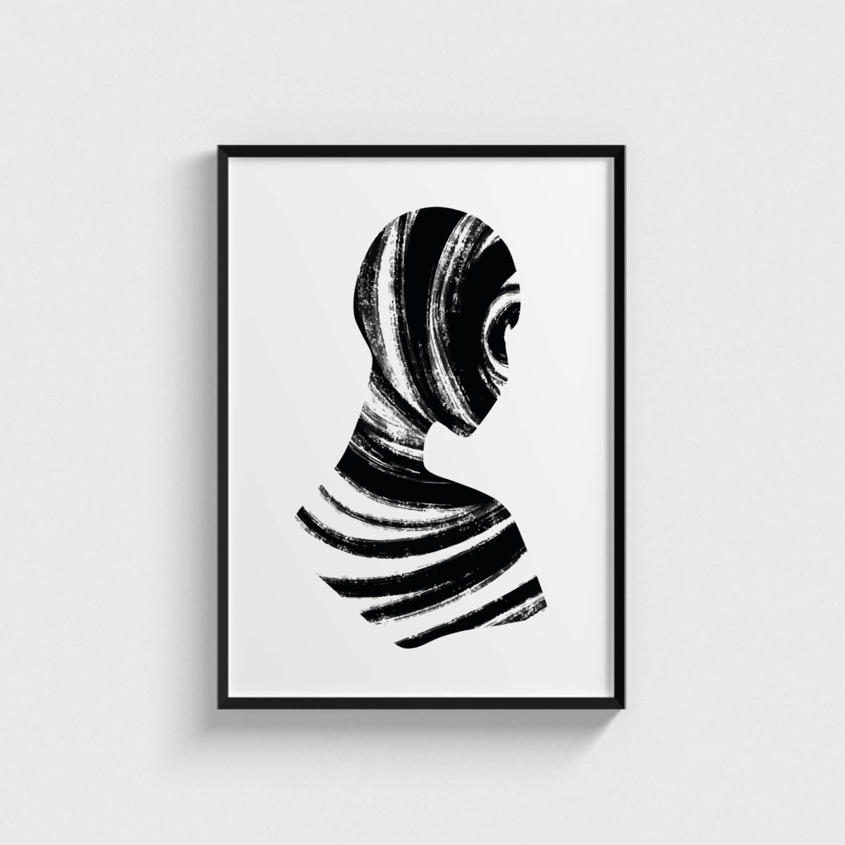 Human v3 modern posteri, siyah çerçeveli tablo