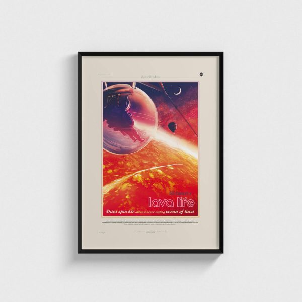 55 Cancri E Lava Life Nasa uzay posteri, siyah çerçeveli tablo