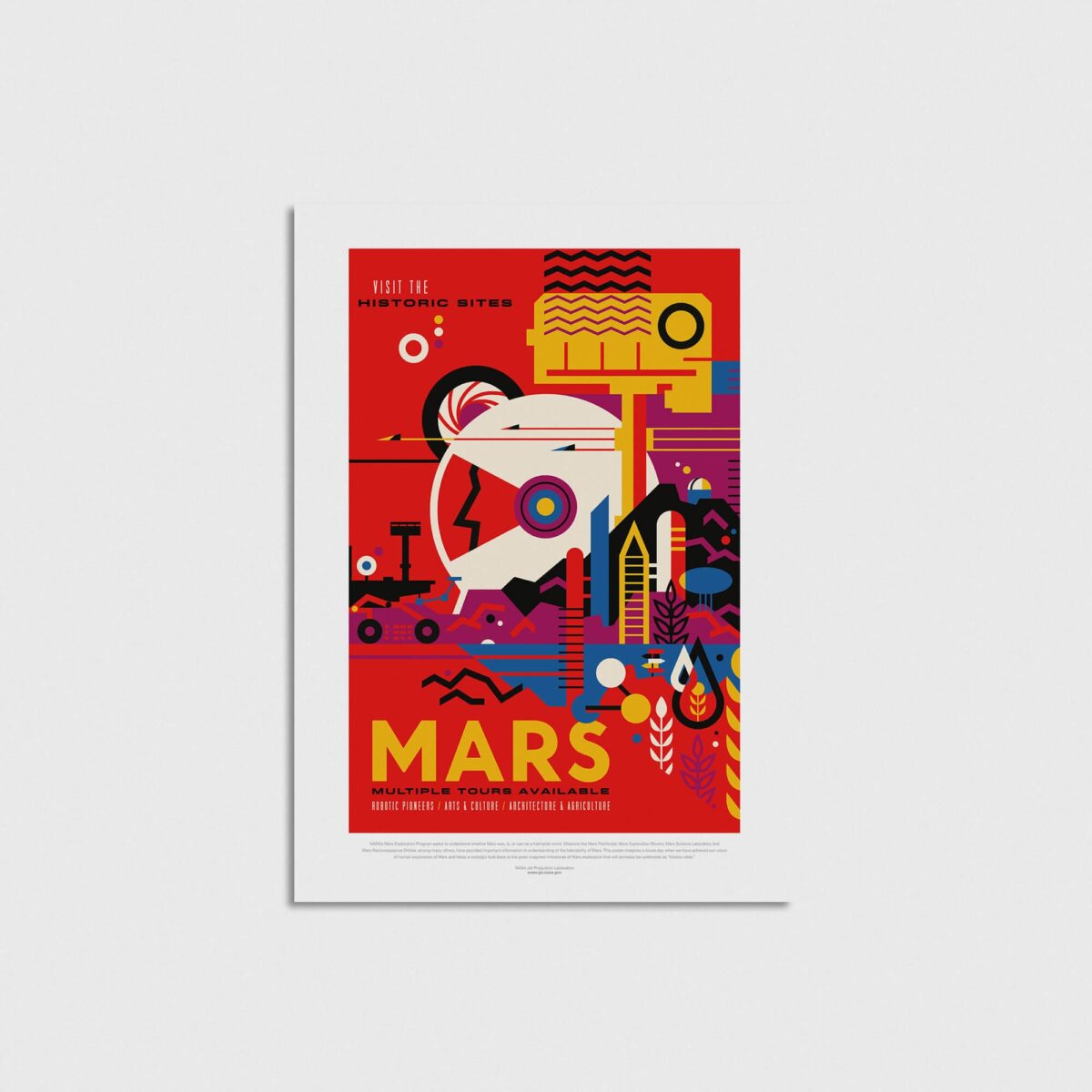 Mars - Multiple Tours Available uzay posteri, çerçevesiz poster
