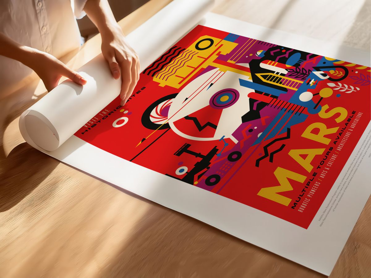 Mars – Multiple Tours Available, rulo yapılmış çerçevesiz poster