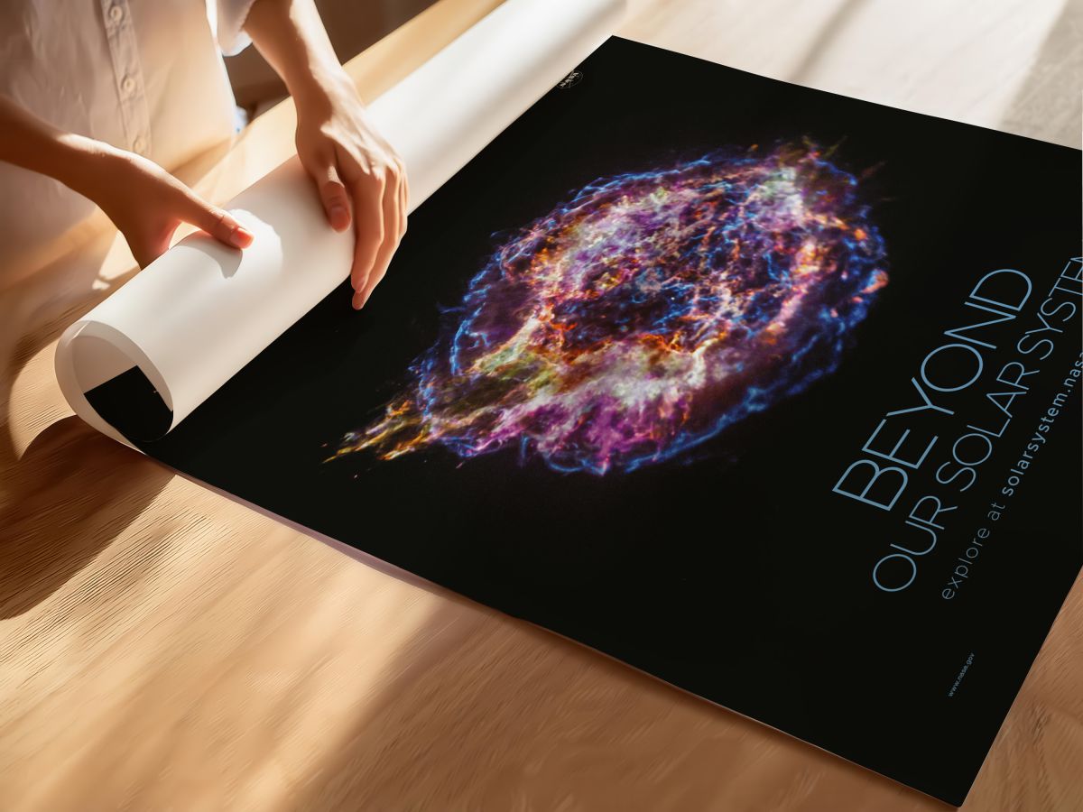 NASA – Beyond Our Solar System v2, rulo yapılmış çerçevesiz poster