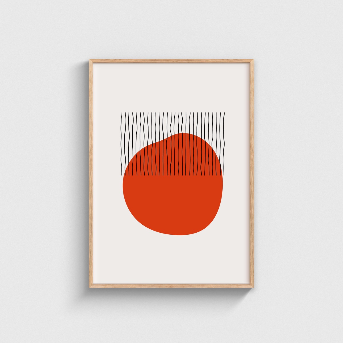 Linear Stain v1, ahşap çerçeveli tablo
