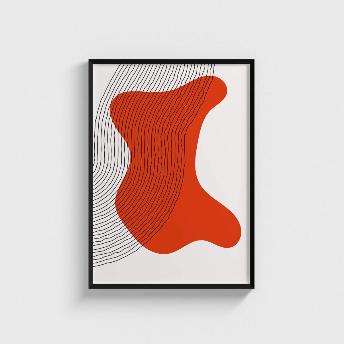 Linear Stain v2 modern posteri, siyah çerçeveli tablo