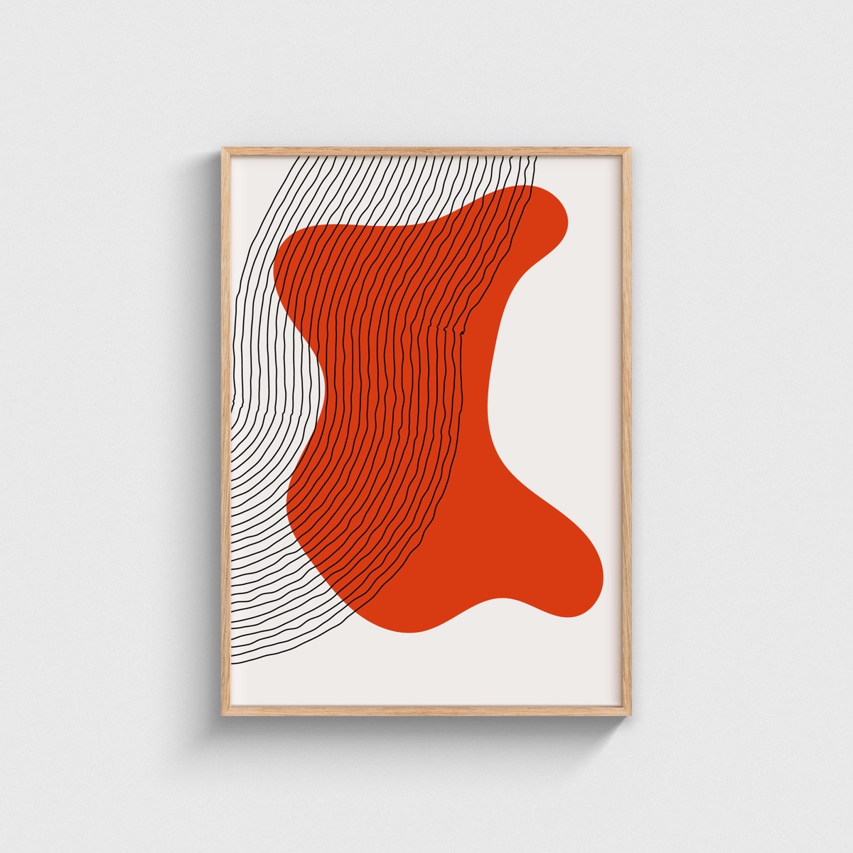Linear Stain v2, ahşap çerçeveli tablo