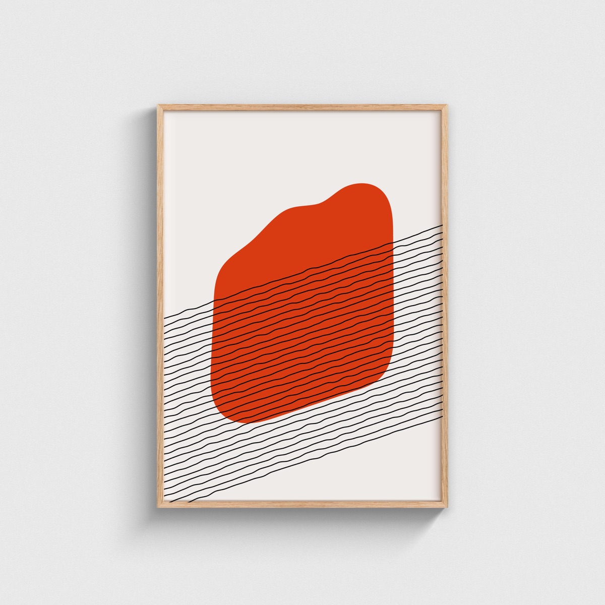 Linear Stain v3, ahşap çerçeveli tablo