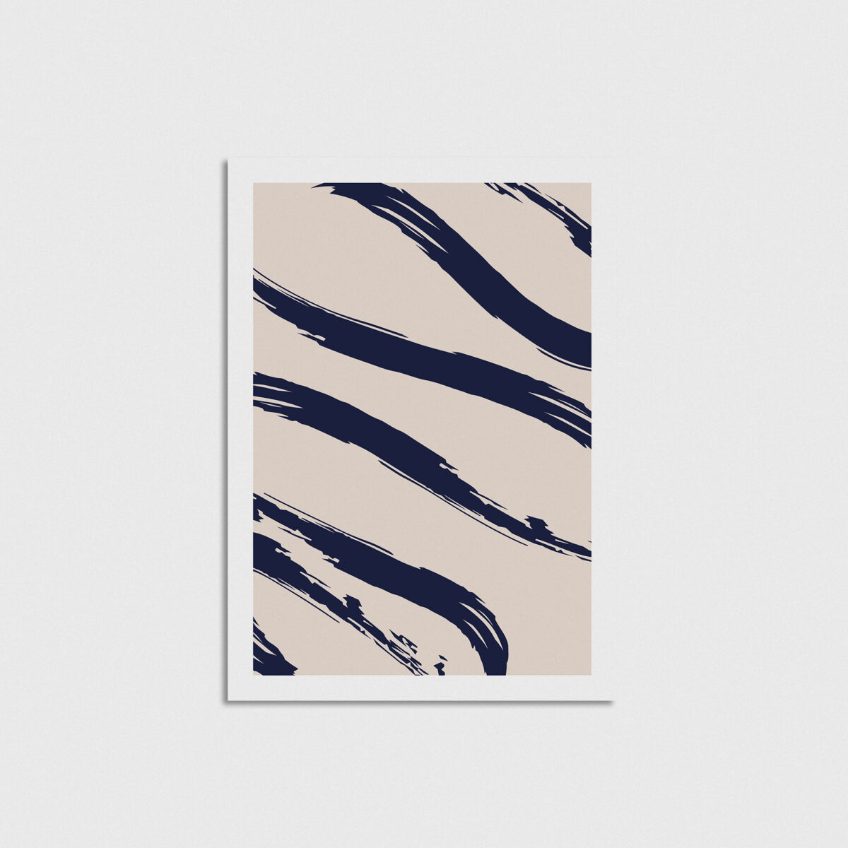 Mavi Çizgiler Desen 1 modern posteri, çerçevesiz poster