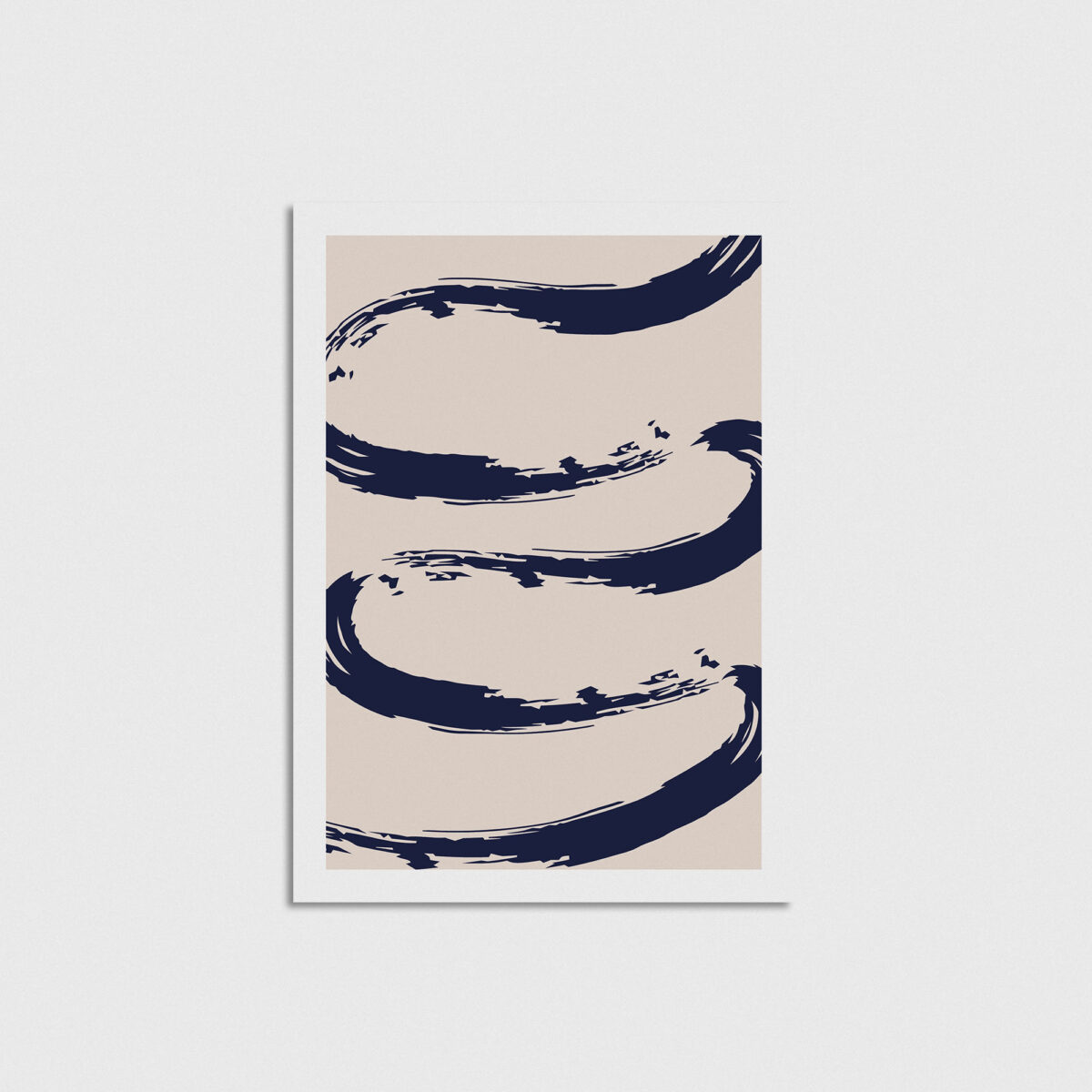 Mavi Çizgiler Desen 2 modern posteri, çerçevesiz poster