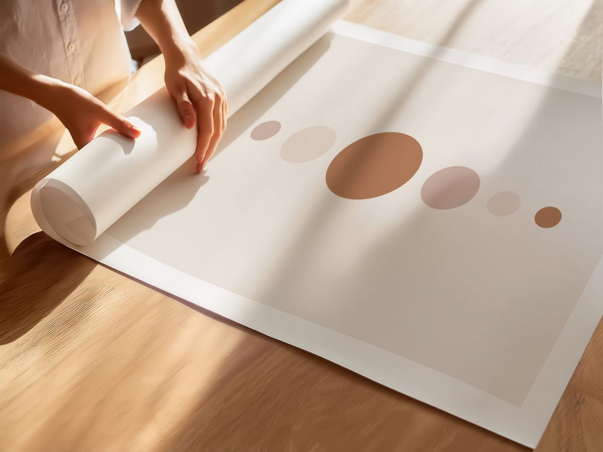 Geometrik Yuvarlaklar 1, rulo yapılmış çerçevesiz poster
