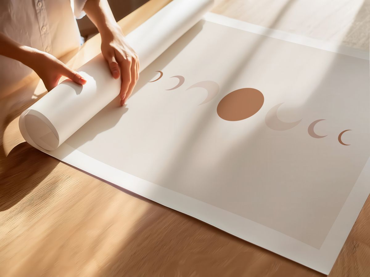 Geometrik Yuvarlaklar 2, rulo yapılmış çerçevesiz poster