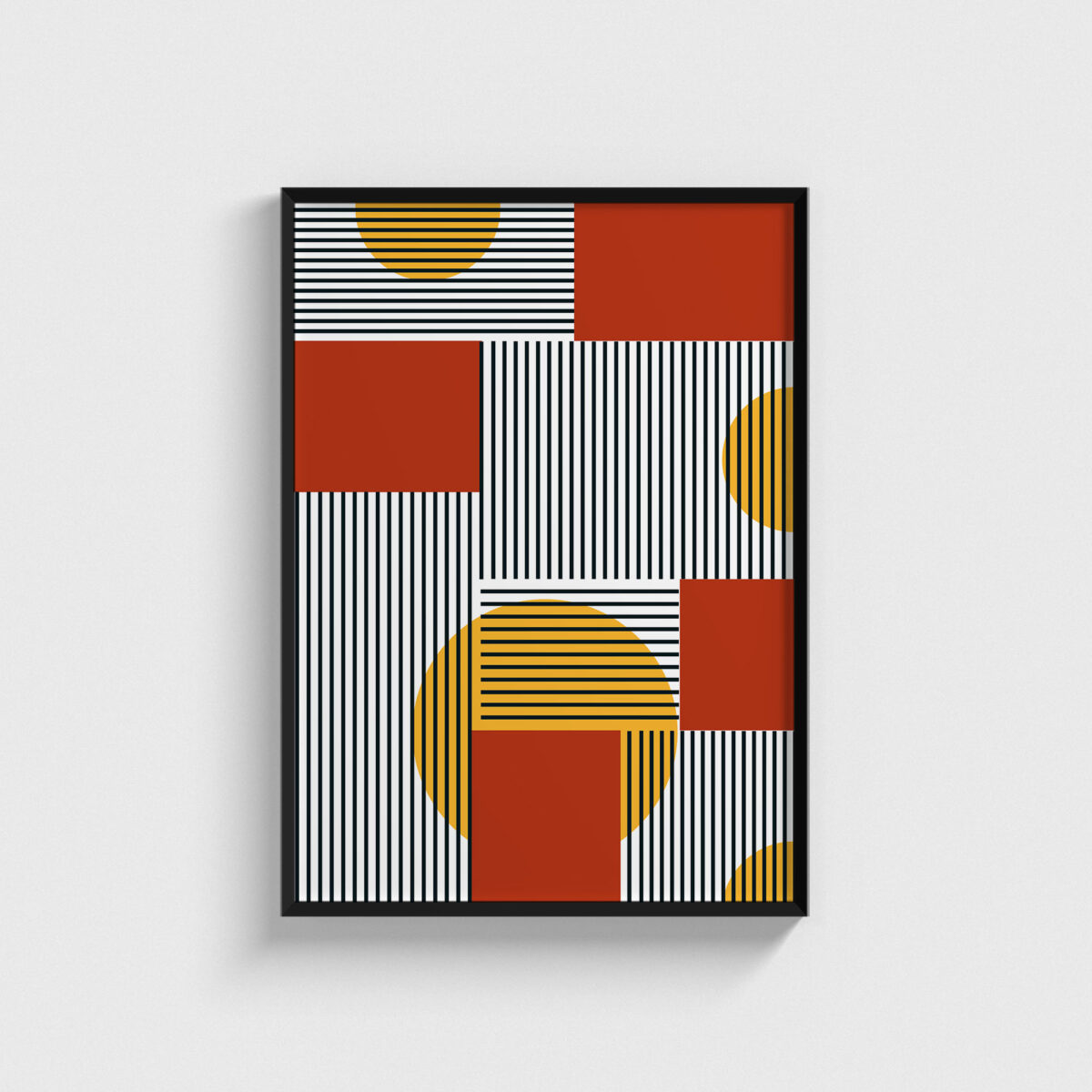 Geometrik Şekiller 2 posteri, siyah çerçeveli tablo