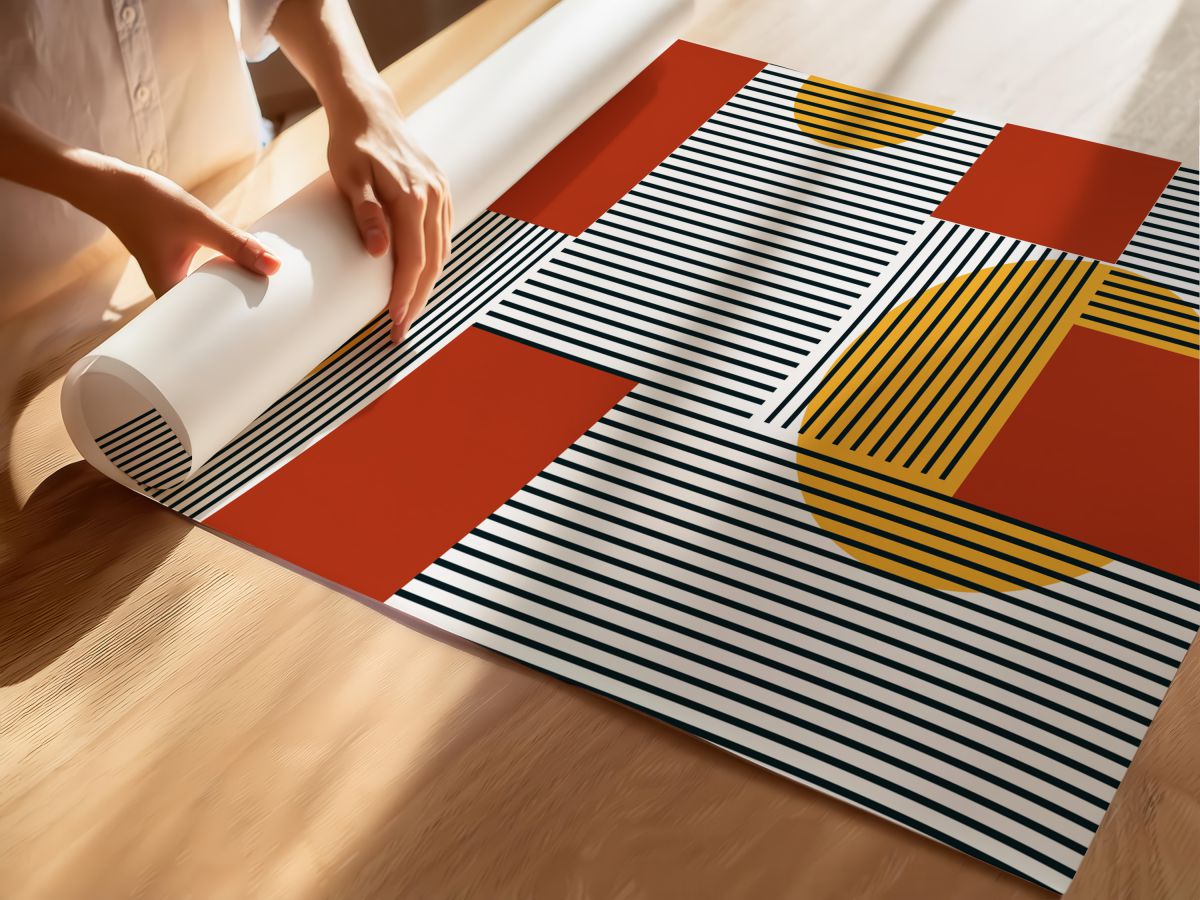 Geometrik Şekiller 2, rulo yapılmış çerçevesiz poster
