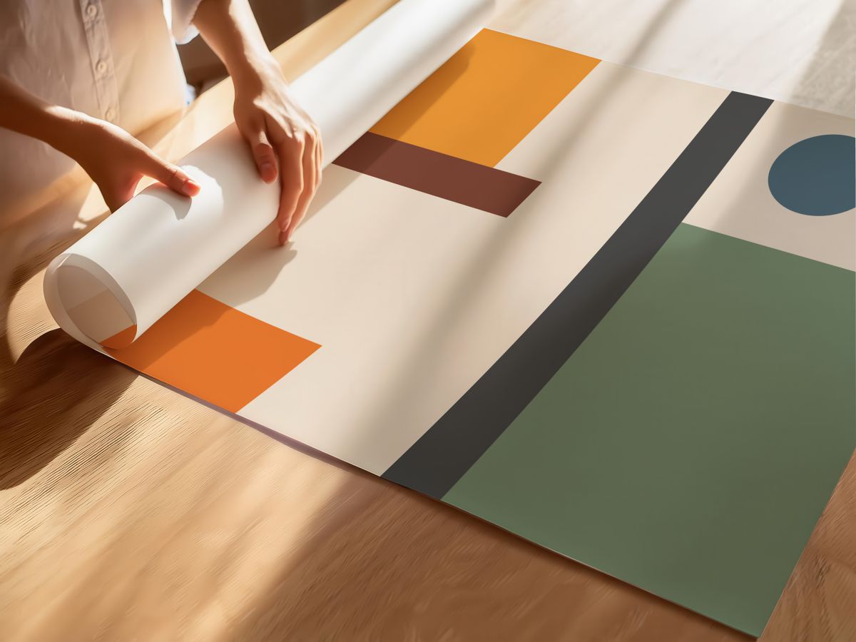 Geometrik Bloklar 2, rulo yapılmış çerçevesiz poster