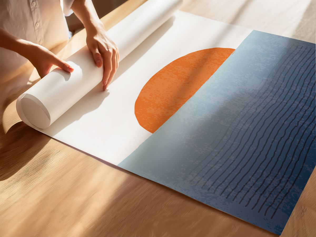 Sea And Sun 1 modern posteri, rulo yapılmış çerçevesiz poster