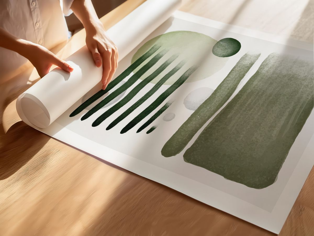 Green Bubble 1, rulo yapılmış çerçevesiz poster