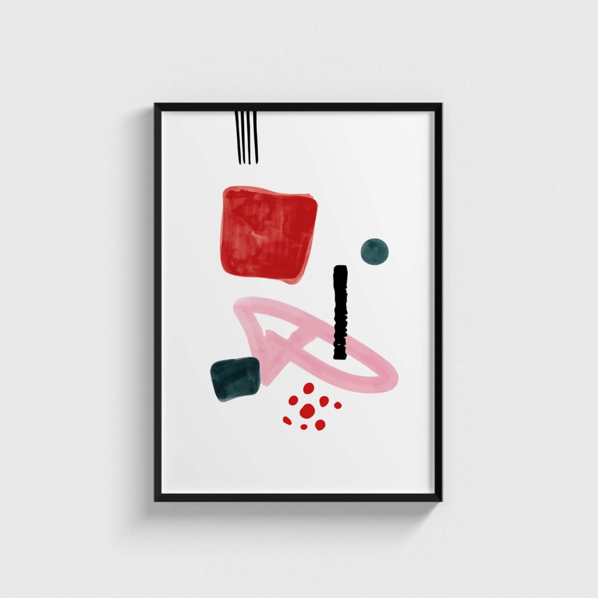 Escape 1 modern posteri, siyah çerçeveli tablo