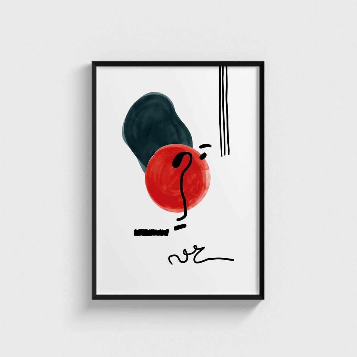 Escape 3 modern posteri, siyah çerçeveli tablo