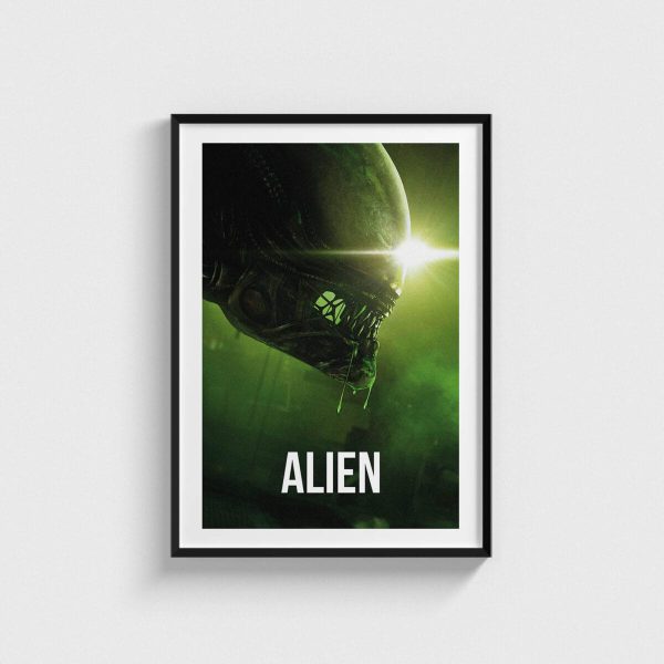 Alien film posteri, siyah çerçeveli tablo