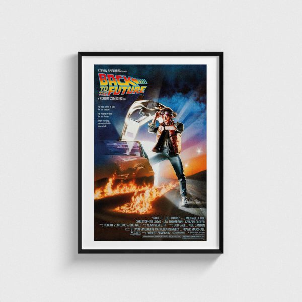 Back to the Future film posteri, siyah çerçeveli tablo