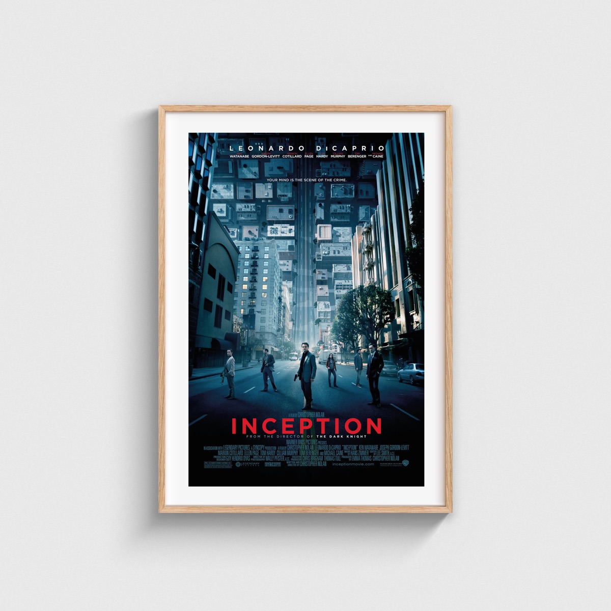 Inception (2010) Film Posteri – Sokak Tasarımı, ahşap çerçeveli tablo