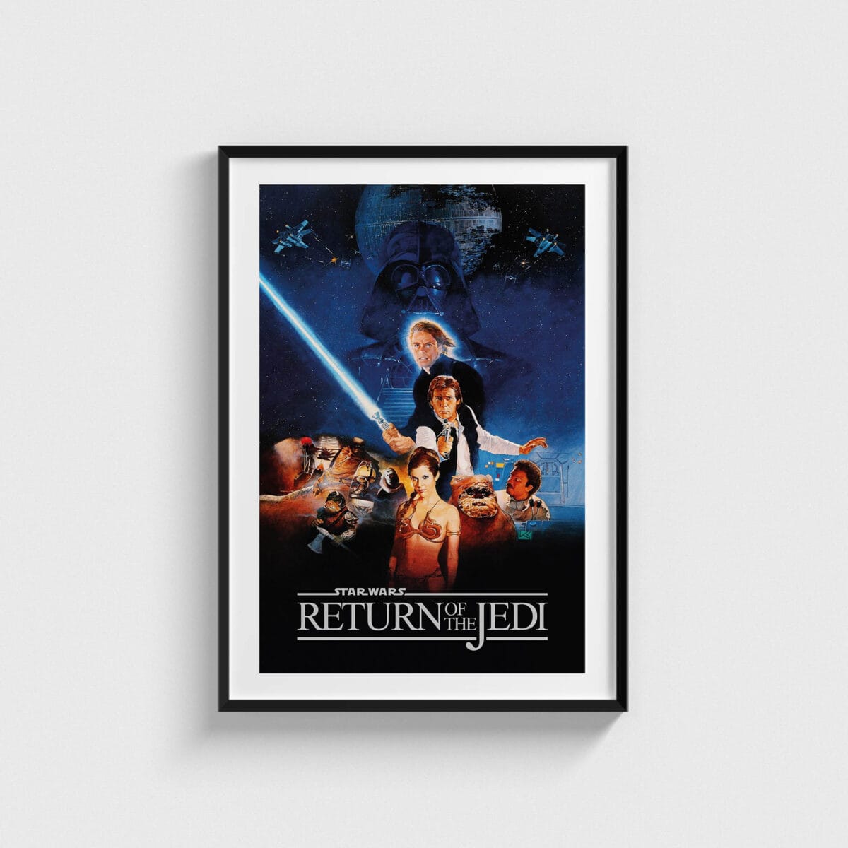 Star Wars: Return of the Jedi film posteri, siyah çerçeveli tablo