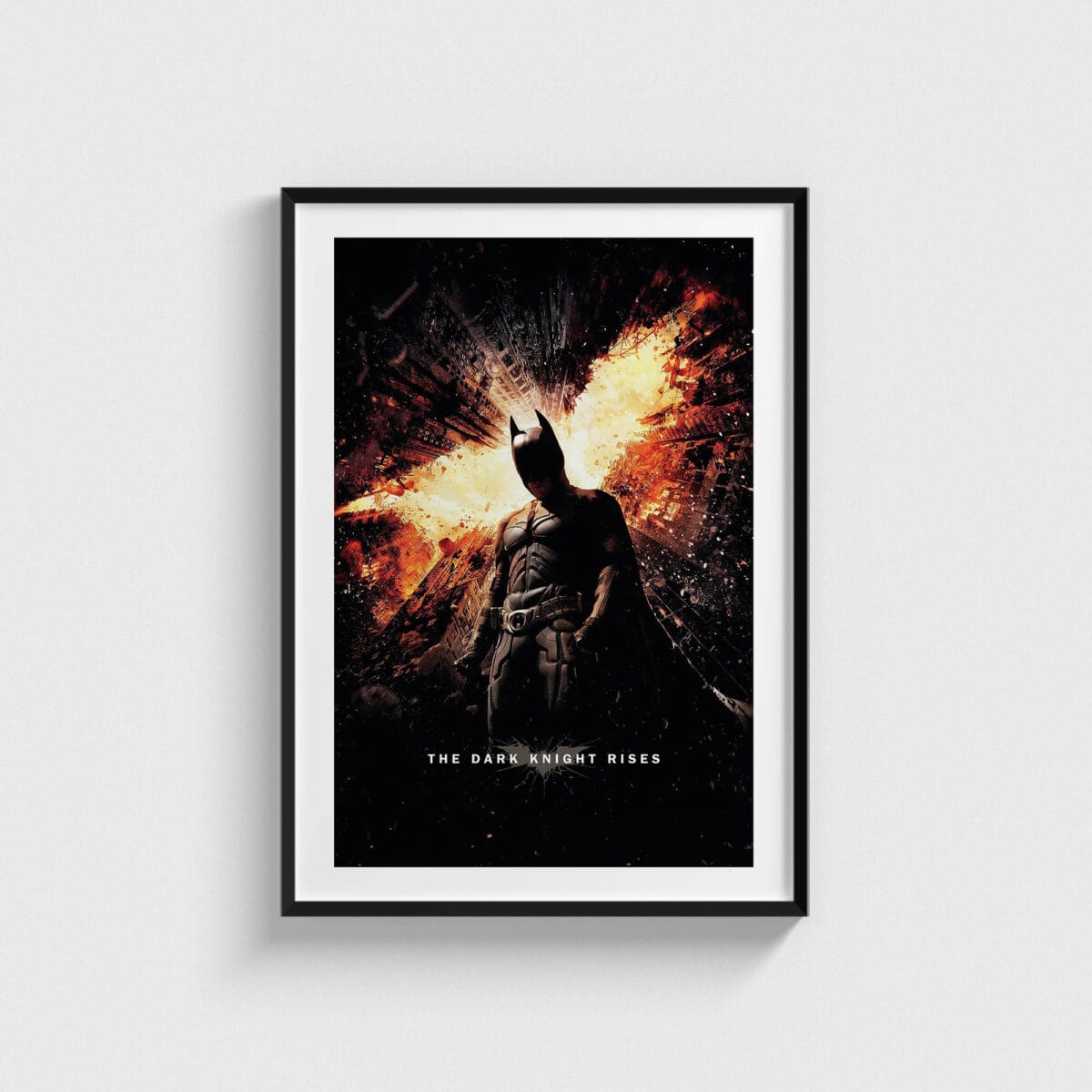 The Dark Knight Rises film posteri, siyah çerçeveli tablo