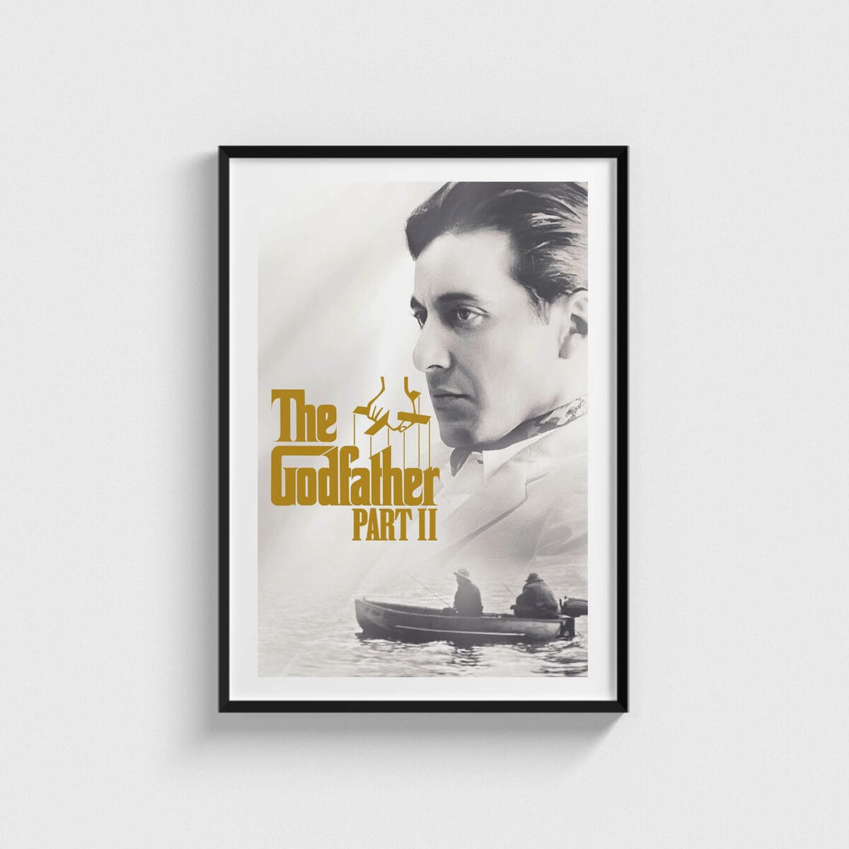 The Godfather Part II film posteri, siyah çerçeveli tablo
