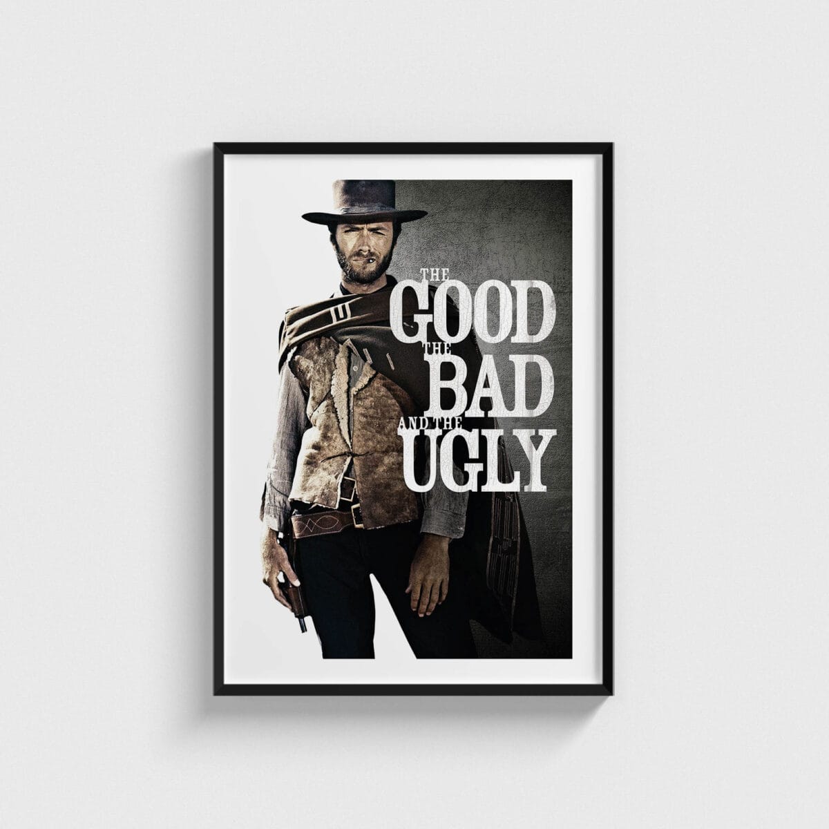 The Good, the Bad and the Ugly film posteri, siyah çerçeveli tablo