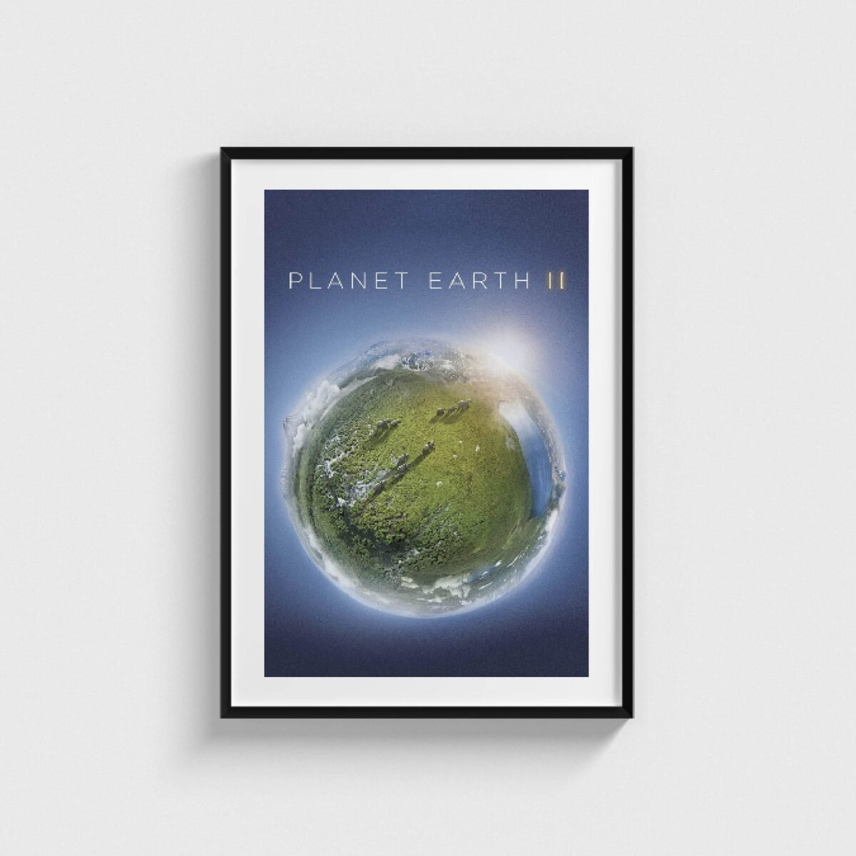 Planet Earth II dizi posteri, siyah çerçeveli tablo