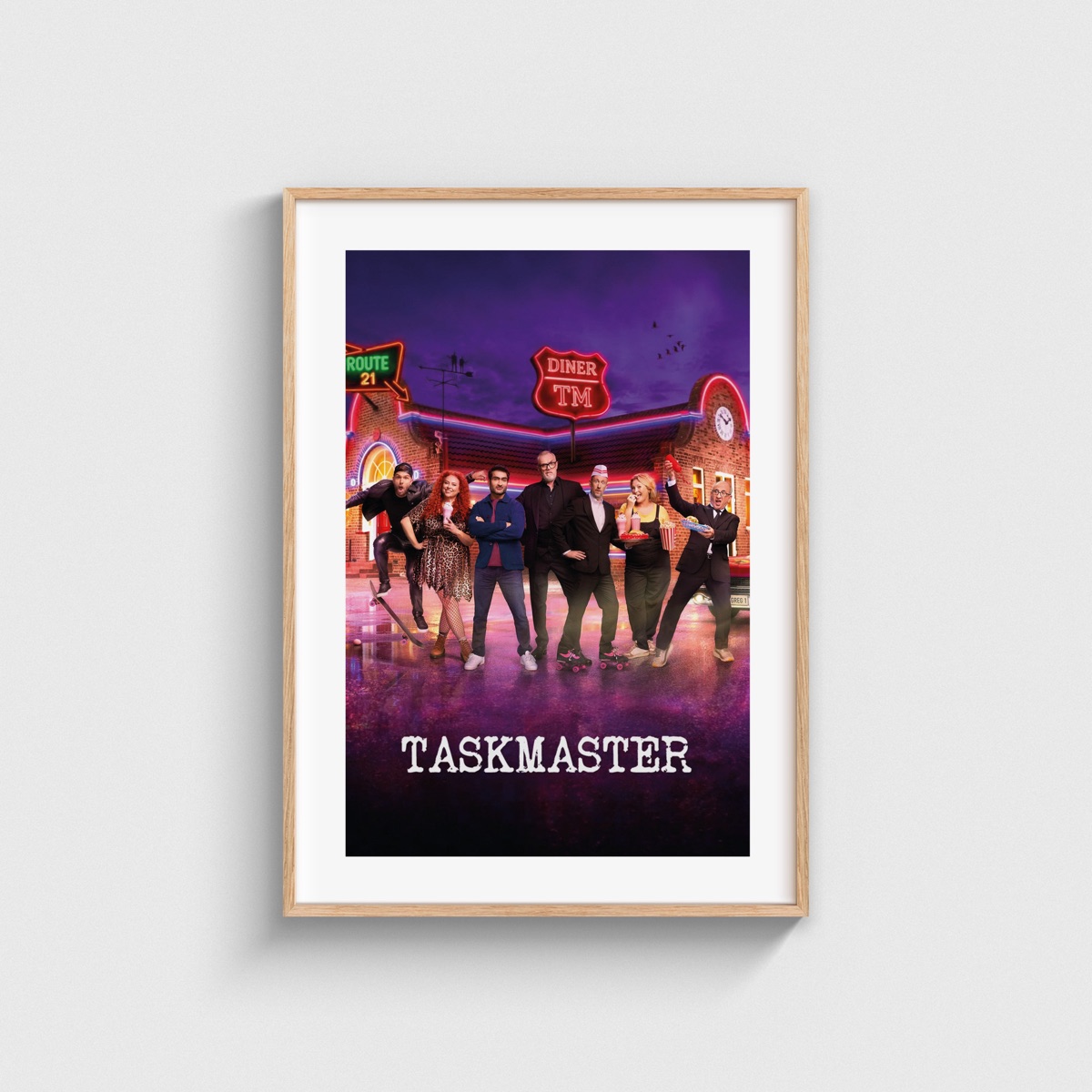 Taskmaster Dizi Posteri – Kadro Tasarımı, ahşap çerçeveli tablo