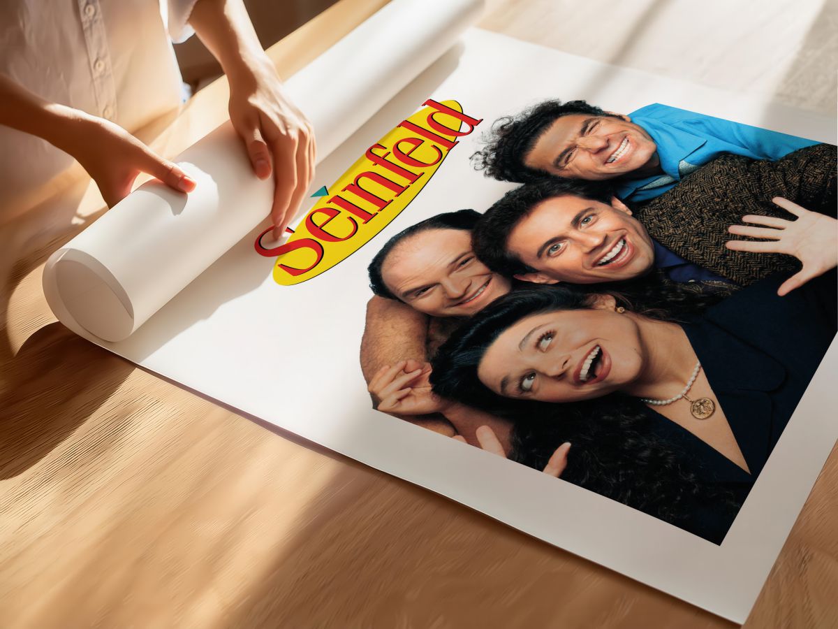Seinfeld Dizi Posteri – Kadro Tasarımı, rulo yapılmış çerçevesiz poster