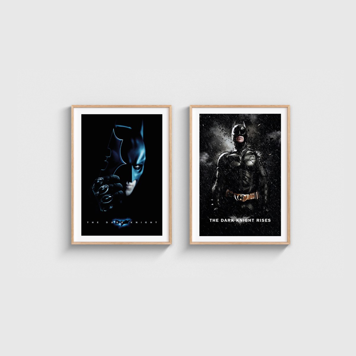 The Dark Knight Batman İkili Poster Seti, ahşap çerçeveli tablo seti