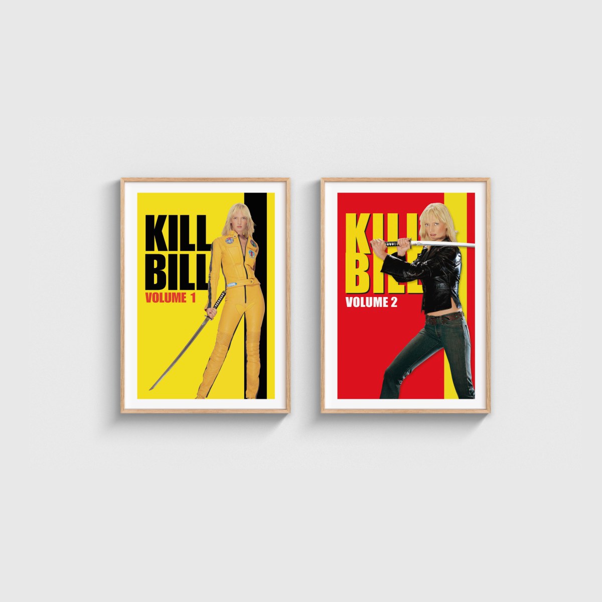 Kill Bill İkili Poster Seti, ahşap çerçeveli tablo seti