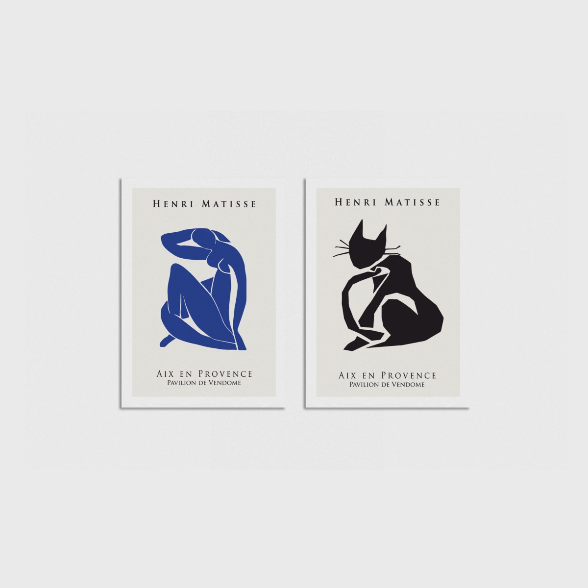 Henri Matisse İkili Poster Seti, çerçevesiz poster seti