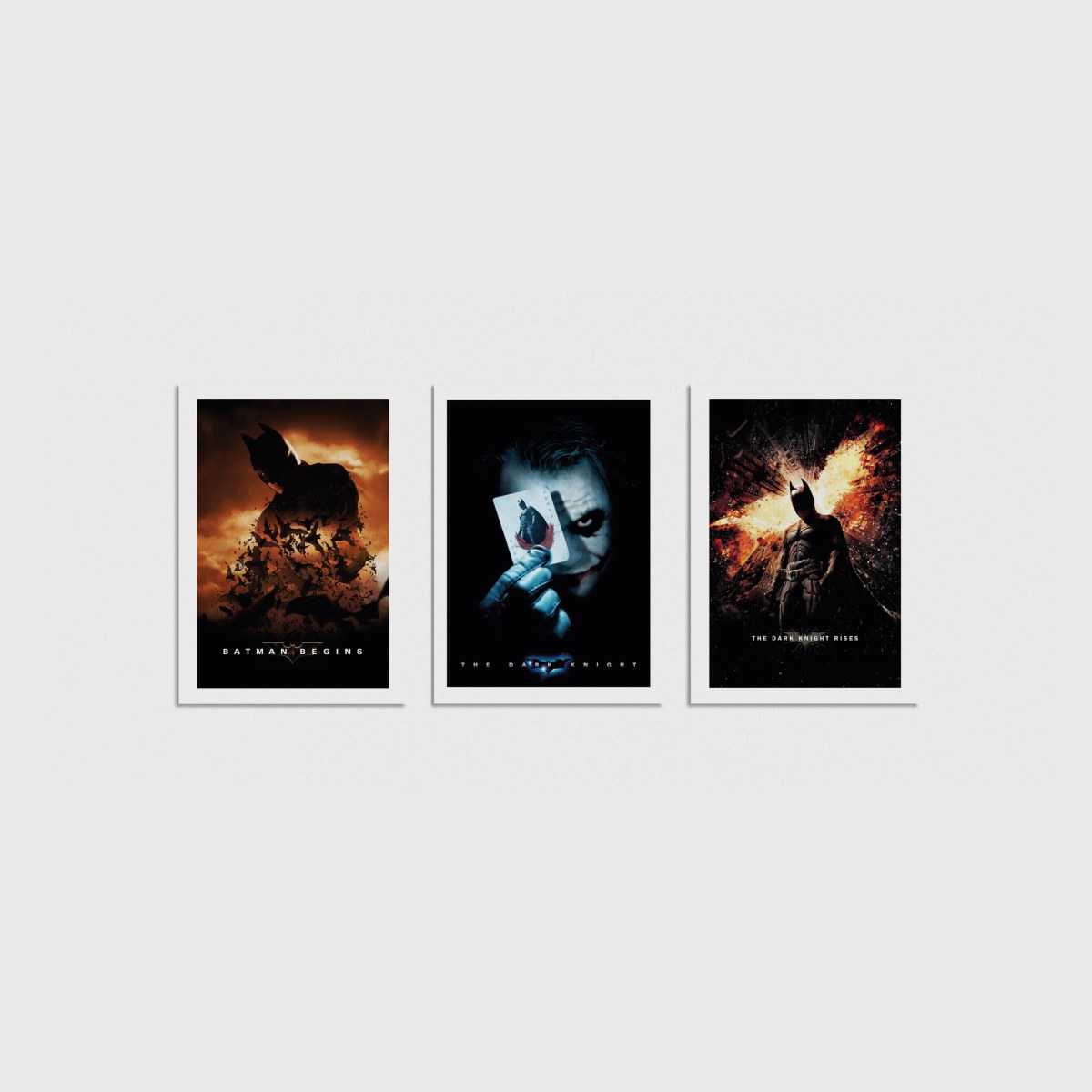 The Dark Knight Üçlü Poster Seti, çerçevesiz poster seti
