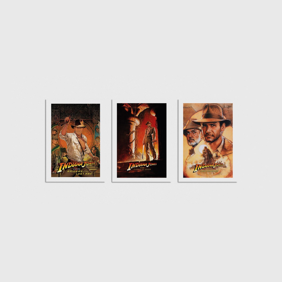 Indiana Jones Üçlü Poster Seti, çerçevesiz poster seti