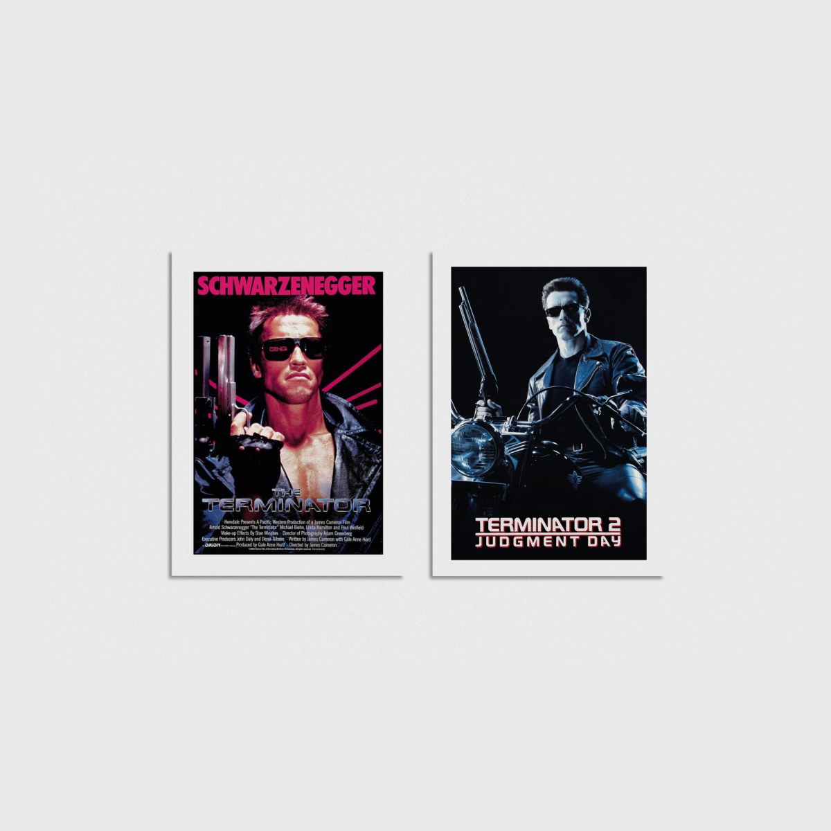 The Terminator İkili Poster Seti, çerçevesiz poster seti