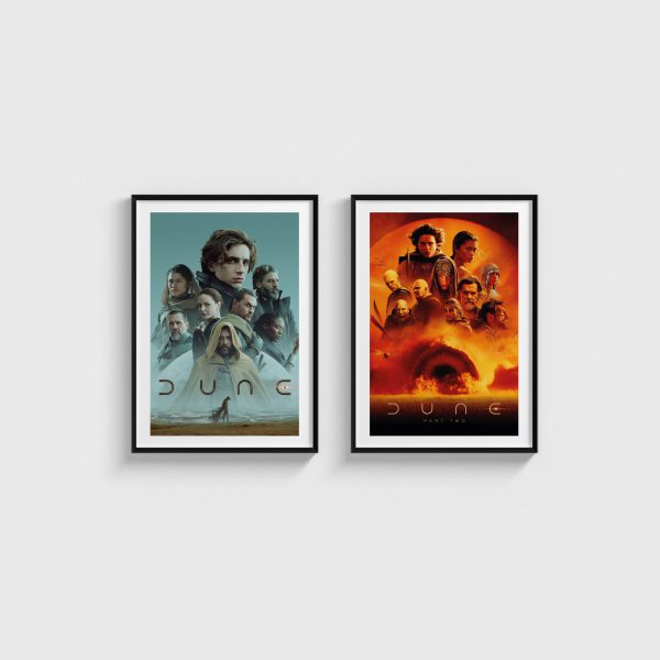 Dune İkili Poster Seti, siyah çerçeveli tablo seti